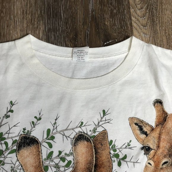 Vintage Giraffe Nature Big Print Shirt - Picture 2 of 5